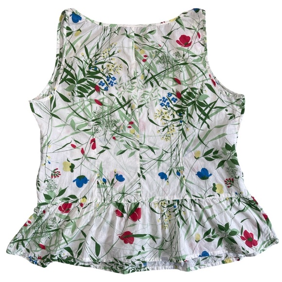 DOROTHY PERKINS FLORAL PEPLUM TANK COTTAGECORE BOTANICAL GARDEN PARTY - SIZE 18 - Picture 4 of 14